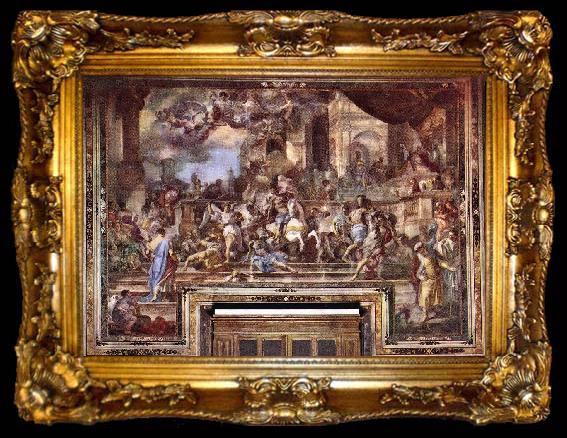framed  Francesco Solimena Expxulsion of Heliodorus from the Temple, ta009-2